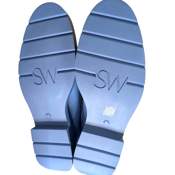 Stuart Weitzman McKenzee Cornflower Blue Combat Boot.... Size 8.5 - Picture 8 of 10